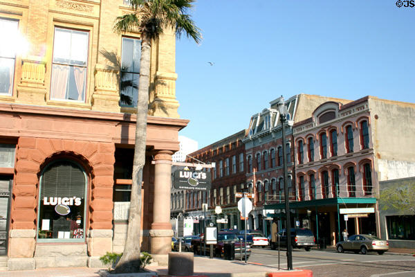 View of The Strand. Galveston, TX.