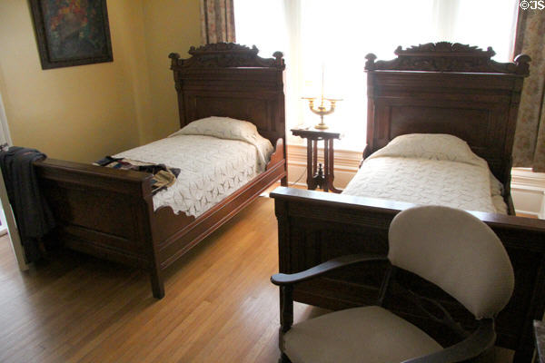 Bedroom in Staiti House at Sam Houston Park. Houston, TX.