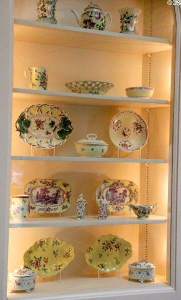Porcelain collection at Rienzi house museum. Houston, TX.