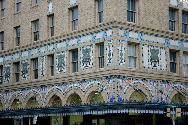 Tile work details of Hamilton Hotel. Laredo, TX.