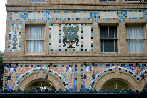 Eagle tiles of Hamilton Hotel. Laredo, TX.