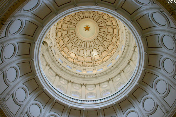 Interior of Texas State Capitol dome. Austin, TX.