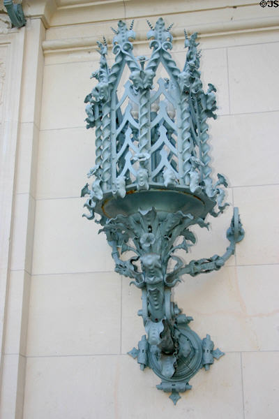 University of Texas Battle Hall cast iron lamp. Austin, TX.