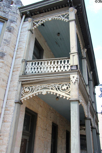 Halff house (1893) porch used at HemisFair '68, now HemisFair Park. San Antonio, TX.
