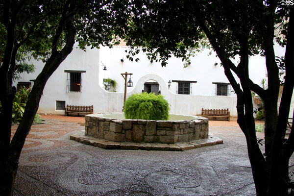 Courtyard fountain of Spanish Governor's Palace. San Antonio, TX.