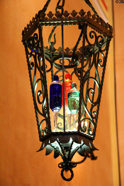 Wrought iron lamp at Mission Nuestra Señora de la Purísima Concepción de Acuña. San Antonio, TX.