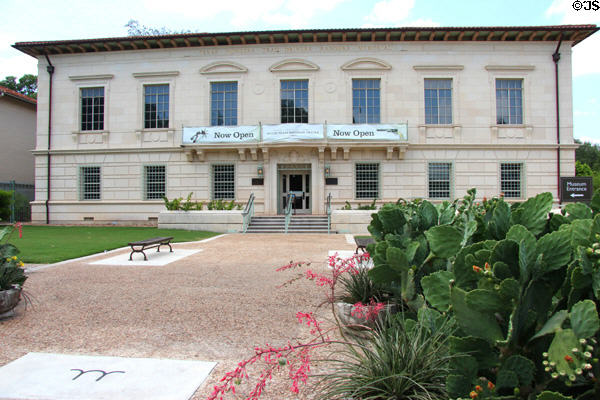 Witte Museum (1926) (3801 Broadway St.) covers cultural & natural history. San Antonio, TX.