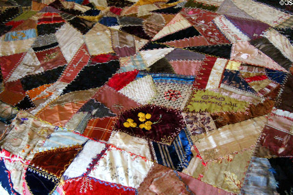 Crazy quilt at East Terrace House. Waco, TX.