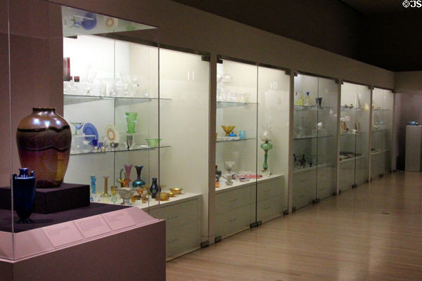 Glass collection at Dallas Museum of Art. Dallas, TX.
