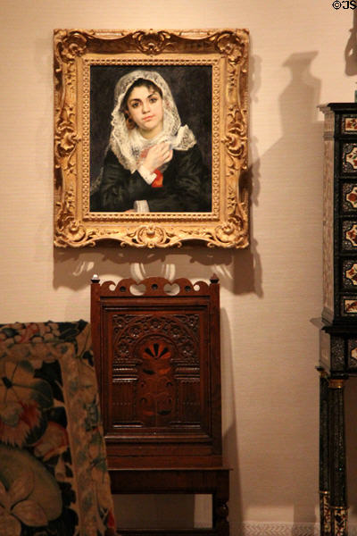 Lise in White Shawl painting (1871-2) by Pierre-Auguste Renoir in Reves Collection at Dallas Museum of Art. Dallas, TX.