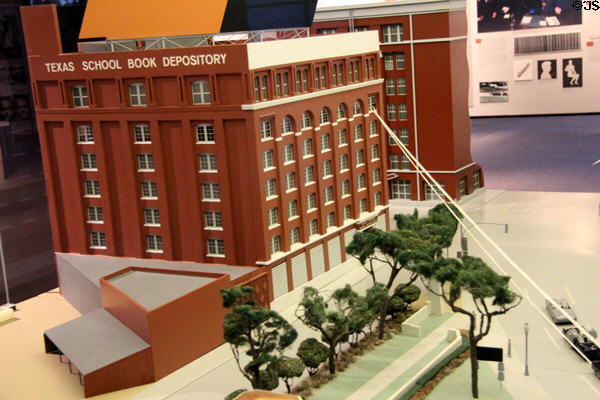 Model made by FBI as part of JFK assassination investigation at The Sixth Floor Museum at Dealey Plaza. Dallas, TX.