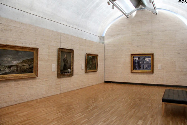 Gallery at Kahn Building at Kimbell Art Museum. Fort Worth, TX.