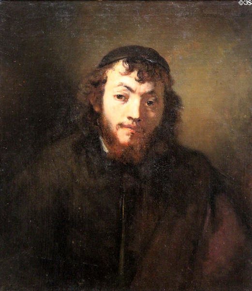 Bust of a Young Jew painting (1663) by Rembrandt van Rijn at Kimbell Art Museum. Fort Worth, TX.