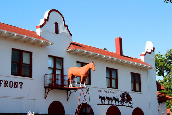 Western themes in Fort Worth Stock Yards historic district. Fort Worth, TX.