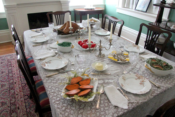 Dining room at Neill-Cochran House Museum. Austin, TX.