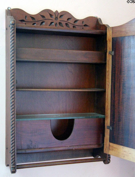 Wall cabinet at French Legation Museum. Austin, TX.