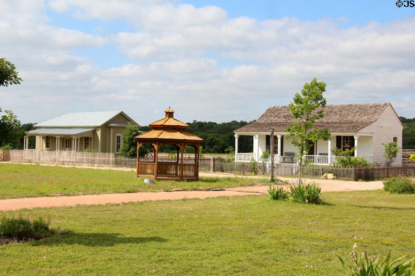 Orsay House & Aynesworth House at Pioneer Farms. Austin, TX.