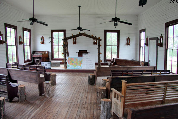 Hamon Church (1870s) at Pioneer Village. Gonzales, TX.