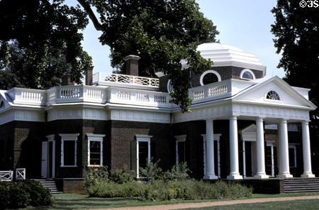 Oblique view of Monticello. VA.