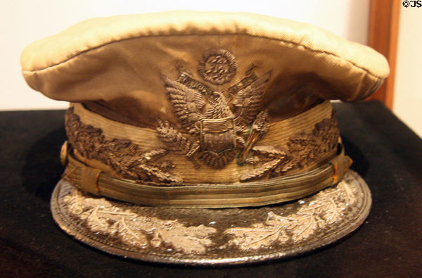 General MacArthur's army cap in Douglas MacArthur Memorial. Norfolk, VA.