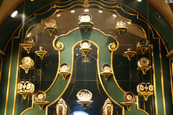 Collection of polychrome ware (c1768-76) from England at Chrysler Museum of Art. Norfolk, VA.