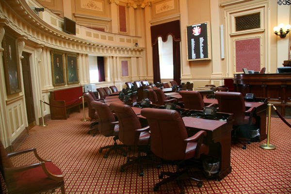 Senate chamber of Virginia State Capitol. Richmond, VA.