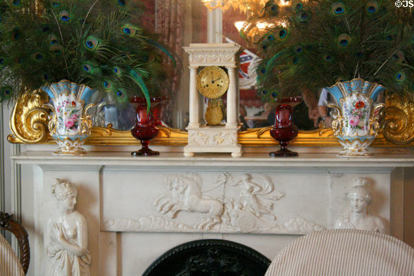 Marble fireplace in White House of the Confederacy. Richmond, VA.
