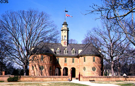 Williamsburg Capitol (1704) where Virginia legislature met until 1780. Williamsburg, VA.