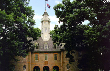 Facade of Williamsburg Capitol. Williamsburg, VA.