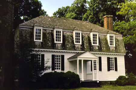 Moore House on Yorktown Battlefield where Americans & British drafted British surrender (August 18, 1781) thereby ending American Revolution. Yorktown, VA.