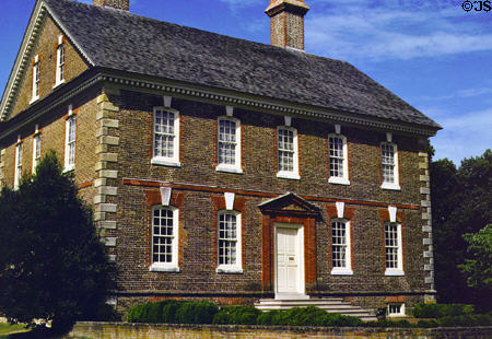 Nelson House (c1730), home of Thomas Nelson Jr. who led the Yorktown Tea Party in 1779 & who also signed Declaration of Independence. Yorktown, VA.