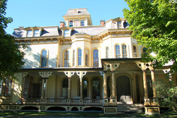 Entrance facade of Park-McCullough Historic Estate. North Bennington, VT.
