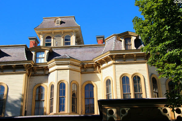 Mansard roof of Park-McCullough Historic Estate. North Bennington, VT.