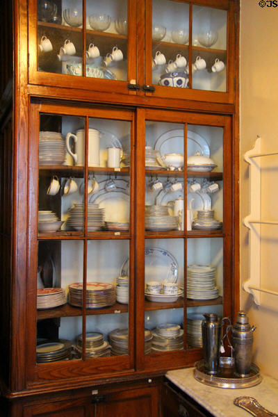 China storage cabinet at Park-McCullough Historic Estate. North Bennington, VT.