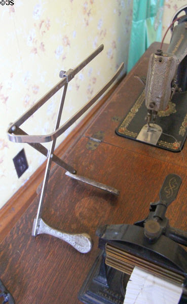 Turn the hem skirt gauge at Park-McCullough Historic Estate. North Bennington, VT.