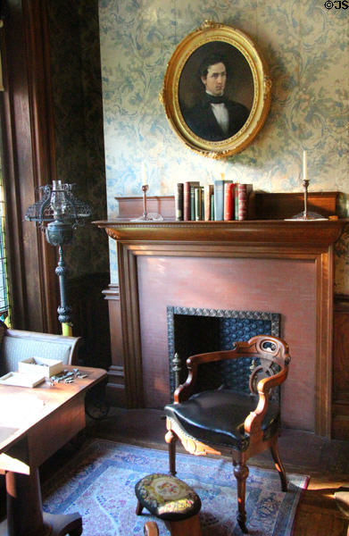 West hall sitting area at Park-McCullough Historic Estate. North Bennington, VT.