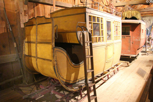 Stage sleigh (c1800) from Massachusetts at Shelburne Museum. Shelburne, VT.