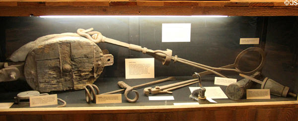 Tools used by Kanawha salt pioneers at Discovery Museum of Clay Center for The Arts & Sciences. Charleston, WV.