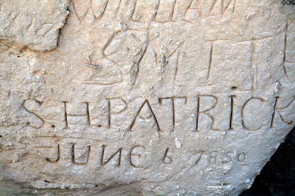 Signature of S.H. Patrick June 5 1850 on Register Cliff along Oregon Trail. WY.