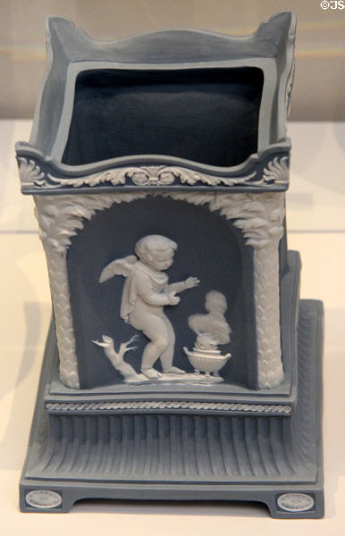 Wedgwood blue jasper flower pot (1784-90) at Lady Lever Art Gallery. Liverpool, England.