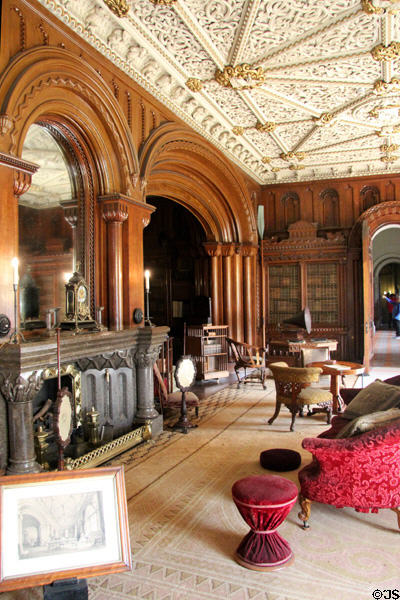 Library at Penrhyn Castle. Bangor, Wales.