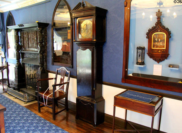 Upstairs hall at Plas Newydd. Llangollen, Wales.