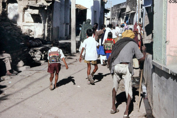Typical Roopangarth street scene. India.