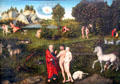 Paradise painting by Lucas Cranach the Elder at Kunsthistorisches Museum. Vienna, Austria.