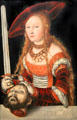 Judith & Holofernes painting by Lucas Cranach the Elder at Kunsthistorisches Museum. Vienna, Austria.