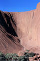 Red stone valley on Uluru. Australia.