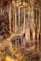 Forest scene painting by Emily Carr at Art Gallery of Greater Victoria. Victoria, BC.