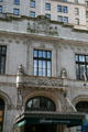 Ornate entrance of Fairmont Hotel Vancouver. Vancouver, BC.