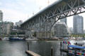Granville Island bridge from Granville Island Market. Vancouver, BC.