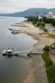 English Bay beaches from Burrard Street Bridge. Vancouver, BC.